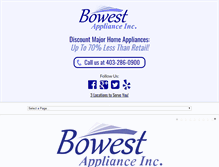 Tablet Screenshot of bowestappliances.ca